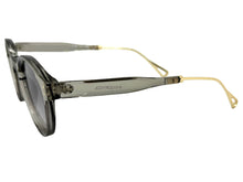 Classic Elegant Vintage Retro Style SUNGLASSES Round Gray Frame - Light Gray Lens 81012