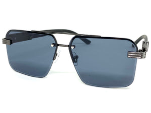Men's Classy Elegant Luxury Designer Hip Hop Style SUNGLASSES Gunmetal & Wooden Frame WD769