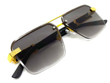 Men's Classy Elegant Luxury Designer Hip Hop Style SUNGLASSES Gold & Wooden Frame WD769