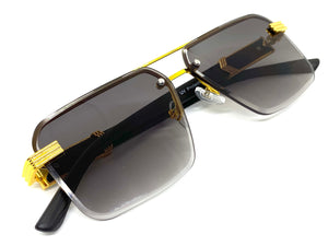 Men's Classy Elegant Luxury Designer Hip Hop Style SUNGLASSES Gold & Wooden Frame WD769
