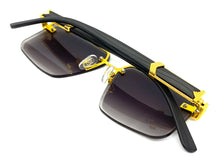 Men's Classy Elegant Luxury Designer Hip Hop Style SUNGLASSES Gold & Wooden Frame WD769