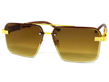 Men's Classy Elegant Luxury Designer Hip Hop Style SUNGLASSES Gold & Wooden Frame WD769