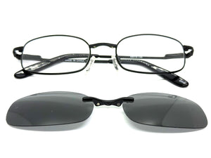Classy Elegant Modern Style Optical EYEGLASSES Stainless Steel Frame with Magnetic Clip On DV012