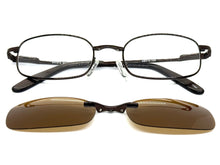 Classy Elegant Modern Style Optical EYEGLASSES Stainless Steel Frame with Magnetic Clip On DV012