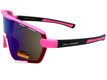 Oversized Retro Sporty Wrap Around Style SUNGLASSES Large Pink & White Frame 3694