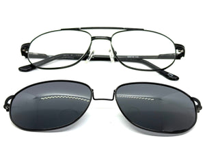 Classy Elegant Vintage Retro Style Optical EYEGLASSES Stainless Steel Frame with Magnetic Clip On DV010