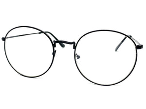 Exaggerated Vintage Retro Style Clear Lens EYEGLASSES Large Oval Black Frame 6833