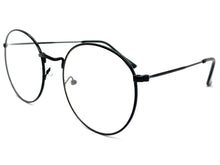 Exaggerated Vintage Retro Style Clear Lens EYEGLASSES Large Oval Black Frame 6833