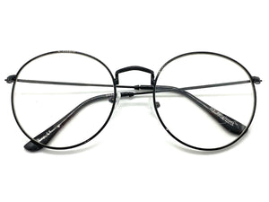 Exaggerated Vintage Retro Style Clear Lens EYEGLASSES Large Oval Black Frame 6833