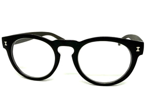 Classic Vintage Retro Style READING GLASSES READERS Round Black Frame Lens Strength +2.25