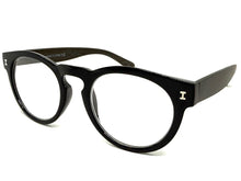 Classic Vintage Retro Style READING GLASSES READERS Round Black Frame Lens Strength +2.25