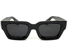 Classic Vintage Retro Style SUNGLASSES Thick Black Frame - Dark Lens 2056