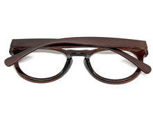 Classic Vintage Retro Style READING GLASSES READERS Round Brown Frame Lens Strength +2.00