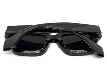 Classic Vintage Retro Style SUNGLASSES Thick Black Frame - Dark Lens 2056