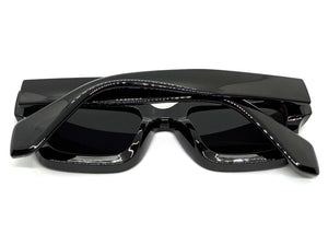 Classic Vintage Retro Style SUNGLASSES Thick Black Frame - Dark Lens 2056