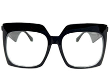 Oversized Vintage Retro Style Clear Lens EYEGLASSES Large Square Black Frame 4464
