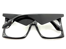 Oversized Vintage Retro Style Clear Lens EYEGLASSES Large Square Black Frame 4464