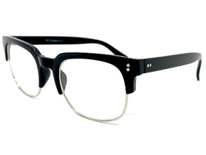 Classic Vintage Retro Style Clear Lens EYEGLASSES Square Black Frame 6393