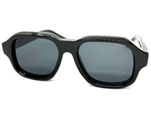 Classic Vintage Retro Style SUNGLASSES Large Thick Square Black Acetate Frame C004