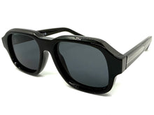 Classic Vintage Retro Style SUNGLASSES Large Thick Square Black Acetate Frame C004