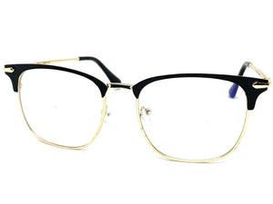 Classic Vintage Retro Style Clear Lens EYEGLASSES Square Gold Frame IT111