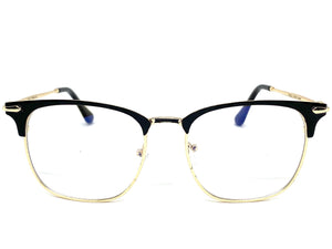 Classic Vintage Retro Style Clear Lens EYEGLASSES Square Gold Frame IT111