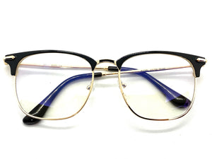 Classic Vintage Retro Style Clear Lens EYEGLASSES Square Gold Frame IT111