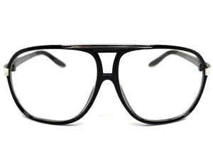 Classic Vintage Retro Hip Hop Rapper Style Clear Lens EYEGLASSES Black Frame 80604