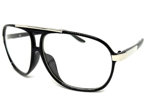 Classic Vintage Retro Hip Hop Rapper Style Clear Lens EYEGLASSES Black Frame 80604
