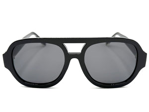 Classic Vintage Retro Style SUNGLASSES Large Thick Black Acetate Frame C005