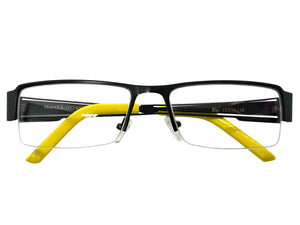 Classy Contemporary Modern Style Clear Lens EYEGLASSES Black Fashion Frame 1222