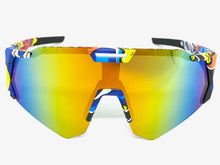 Oversized Retro Sporty Wrap Around Style SUNGLASSES Large Graffiti Frame 39084