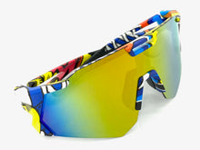 Oversized Retro Sporty Wrap Around Style SUNGLASSES Large Graffiti Frame 39084