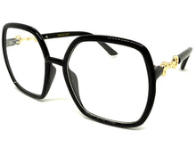 Oversized Vintage Retro Style Clear Lens EYEGLASSES Square Black Frame 30443