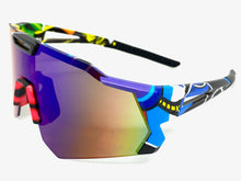 Oversized Retro Sporty Wrap Around Style SUNGLASSES Large Graffiti Frame 39084