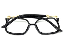 Oversized Vintage Retro Style Clear Lens EYEGLASSES Square Black Frame 30443