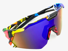 Oversized Retro Sporty Wrap Around Style SUNGLASSES Large Graffiti Frame 39084