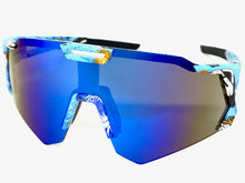 Oversized Retro Sporty Wrap Around Style SUNGLASSES Large Graffiti Frame 39084