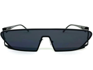 Modern Futuristic Space Party Raver Style SUNGLASSES Sleek Black Frame 5277