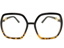 Oversized Vintage Retro Style Clear Lens EYEGLASSES Square Black Frame 30443