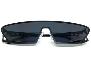 Modern Futuristic Space Party Raver Style SUNGLASSES Sleek Black Frame 5277