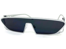Modern Futuristic Space Party Raver Style SUNGLASSES Sleek Silver Frame 5277