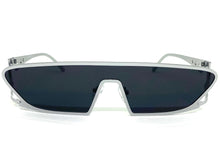 Modern Futuristic Space Party Raver Style SUNGLASSES Sleek Silver Frame 5277