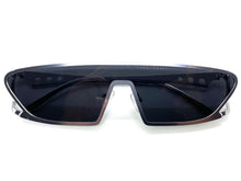 Modern Futuristic Space Party Raver Style SUNGLASSES Sleek Silver Frame 5277