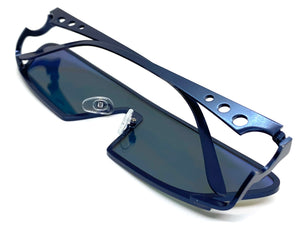 Modern Futuristic Space Party Raver Style SUNGLASSES Sleek Blue Frame 5277