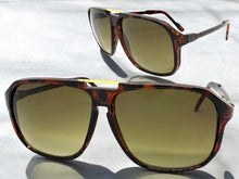 Classic Vintage Retro Aviator Style SUNGLASSES Large Tortoise Frame 1065