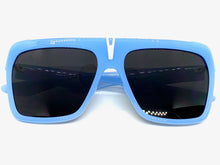 Oversized Vintage Retro Style SUNGLASSES Large Square Blue Frame 2131