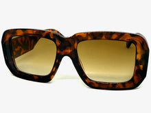 Exaggerated Classic Vintage Retro Style SUNGLASSES Thick Square Tortoise Frame 80056