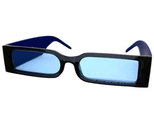 Space Futuristic Robotic Cyclops Modern Contemporary SUNGLASSES Sleek Blue Frame 9262
