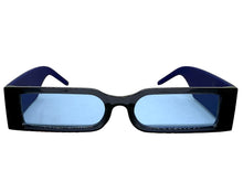 Space Futuristic Robotic Cyclops Modern Contemporary SUNGLASSES Sleek Blue Frame 9262